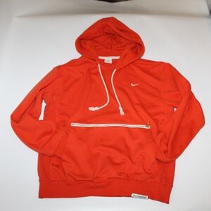Authentic Nike Standard Issue Basketball Fleece Hoodie Zip Orange Men Medium